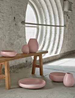 Knabstrup Kemarik - Earth vase H 24 cm dusty rose