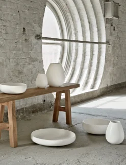 Knabstrup Keramik - Earth vase H 14 cm chalk