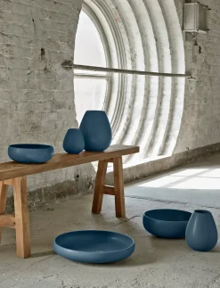 Knabstrup Keramik - Earth vase H 14 cm dusty blue