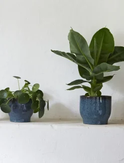 Knabstrup Keramik - urtepotteskjuler Ø 16.5 cm dusty blue