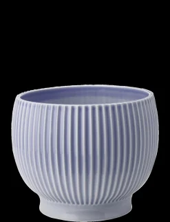 Knabstrup Keramik - urtepotteskjuler Ø 18 cm ripple lavender
