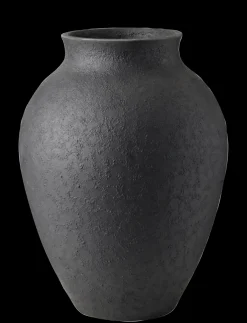 Knabstrup Keramik - vase H 27 cm black