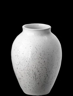 Knabstrup Keramik - vase H 12.5 cm white / grey