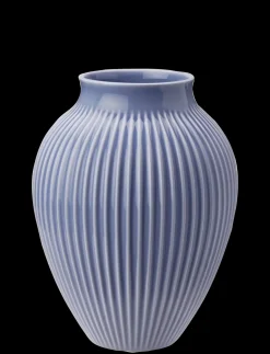 Knabstrup Keramik - vase H 20 cm ripple lavender