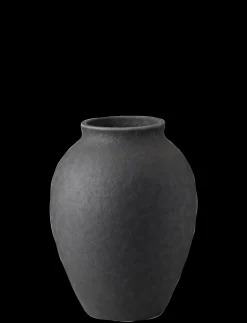 Knabstrup Keramik - vase H 12.5 cm black
