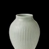 Knabstrup Keramik - vase H 12.5 cm ripple mint