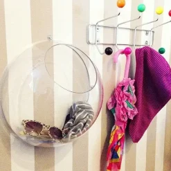 Koziol - Hanging display Orion - Large - transparent kugle - Sæt med 2 halvkugler