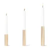 Kunstindustrien - 3 Lysetager Slim Light i Messing - Højde 10 cm, 14 cm ,17 cm