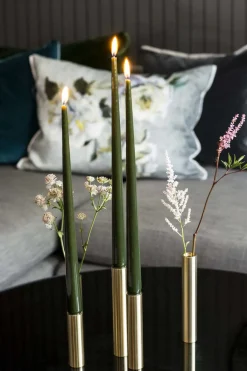 Kunstindustrien - 3 Lysetager Slim Light i Messing - Højde 10 cm, 14 cm ,17 cm