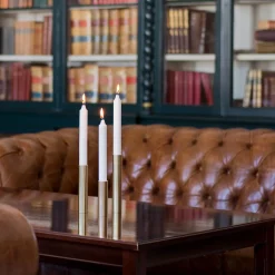 Kunstindustrien - 3 Lysetager Slim Light i Messing - Højde 10 cm, 14 cm ,17 cm