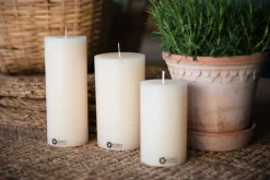 Kunstindustrien - Blok stearinlys - Hvid - 7 x 12 cm