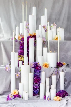 Kunstindustrien - Blok stearinlys - Hvid - 7 x 12 cm