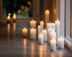 Kunstindustrien - Blok stearinlys - Hvid - 7 x 12 cm