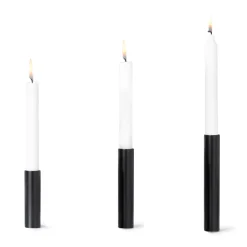 Kunstindustrien - Box 3 Slim Light lysetage - Sort - Højde 10 cm, 14 cm ,17 cm