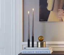 Kunstindustrien - Slim Light Lysetage - Sort - Højde 17 cm