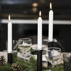 Kunstindustrien - Slim Light Lysetage - Sort - Højde 14 cm