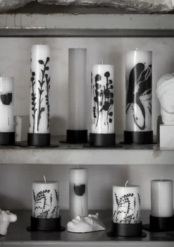 Kunstindustrien - Square lysestage Ø5 - Sort