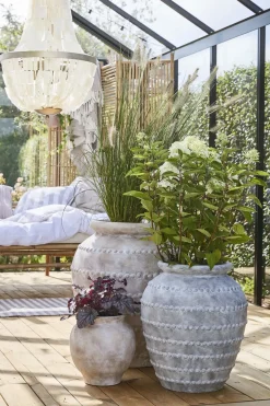 Lene Bjerre - Anna stor urtepotte Ø40,5 cm antik grå