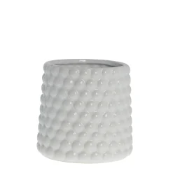 Lene Bjerre - Dotsie urtepotteskjuler Ø20cm hvid