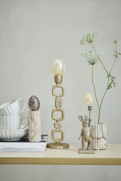 Lene Bjerre - Eliana lysestage 12,5 cm. sand marmor