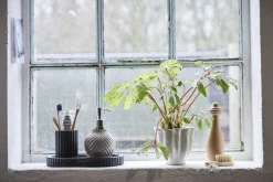 Lene Bjerre - Eliana tandkrus 10,5 cm. sort marmor