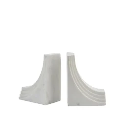 Lene Bjerre - Ellia bogstøtte marmor hvid