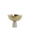 Lene Bjerre - Ellivia guldskål på marmorfod ø19 cm.