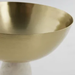 Lene Bjerre - Ellivia guldskål på marmorfod ø19 cm.