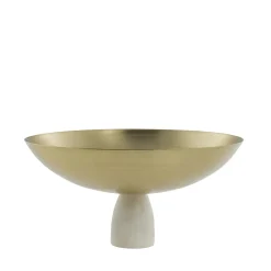 Lene Bjerre - Ellivia guldskål på marmorfod ø31 cm.