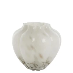 Lene Bjerre - Mara glasvase 23x24,5 cm. sølvgrå