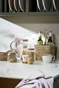 Lene Bjerre - Norah flettet brødkurv H8,5 cm. natur