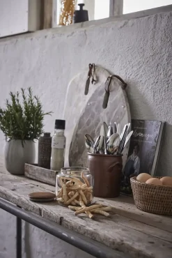 Lene Bjerre - Norah flettet brødkurv H8,5 cm. natur