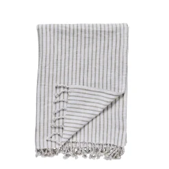 Lene Bjerre - Olivia plaid 170x130 cm. beige stribet