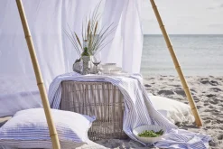 Lene Bjerre - Olivia pude 60x60 cm. sand stribet