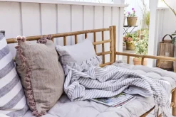 Lene Bjerre - Oville pude 50x50 cm. mørk sand m. kvaster