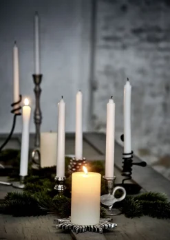 Lene Bjerre - Rustic bloklys hvid kæmpe