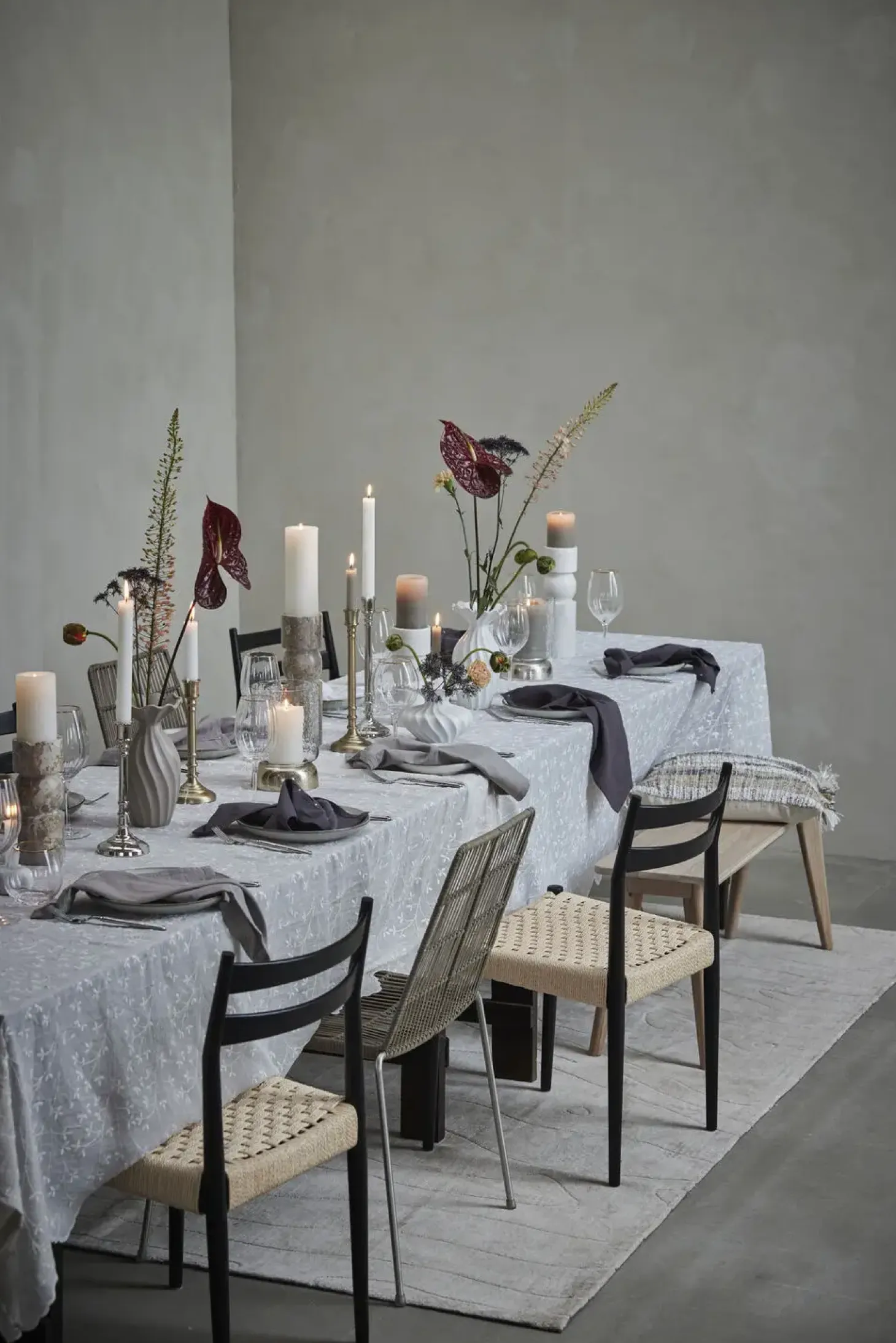 Lene Bjerre - Sandia stage til bloklys H20,7 cm. sølv