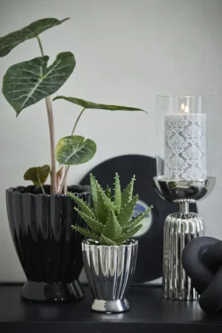 Lene Bjerre - Sandia stage til bloklys H36,5 cm. sølv