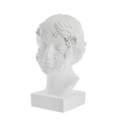 Lene Bjerre - Sielle figur kvinde m. blomster 31 cm. hvid