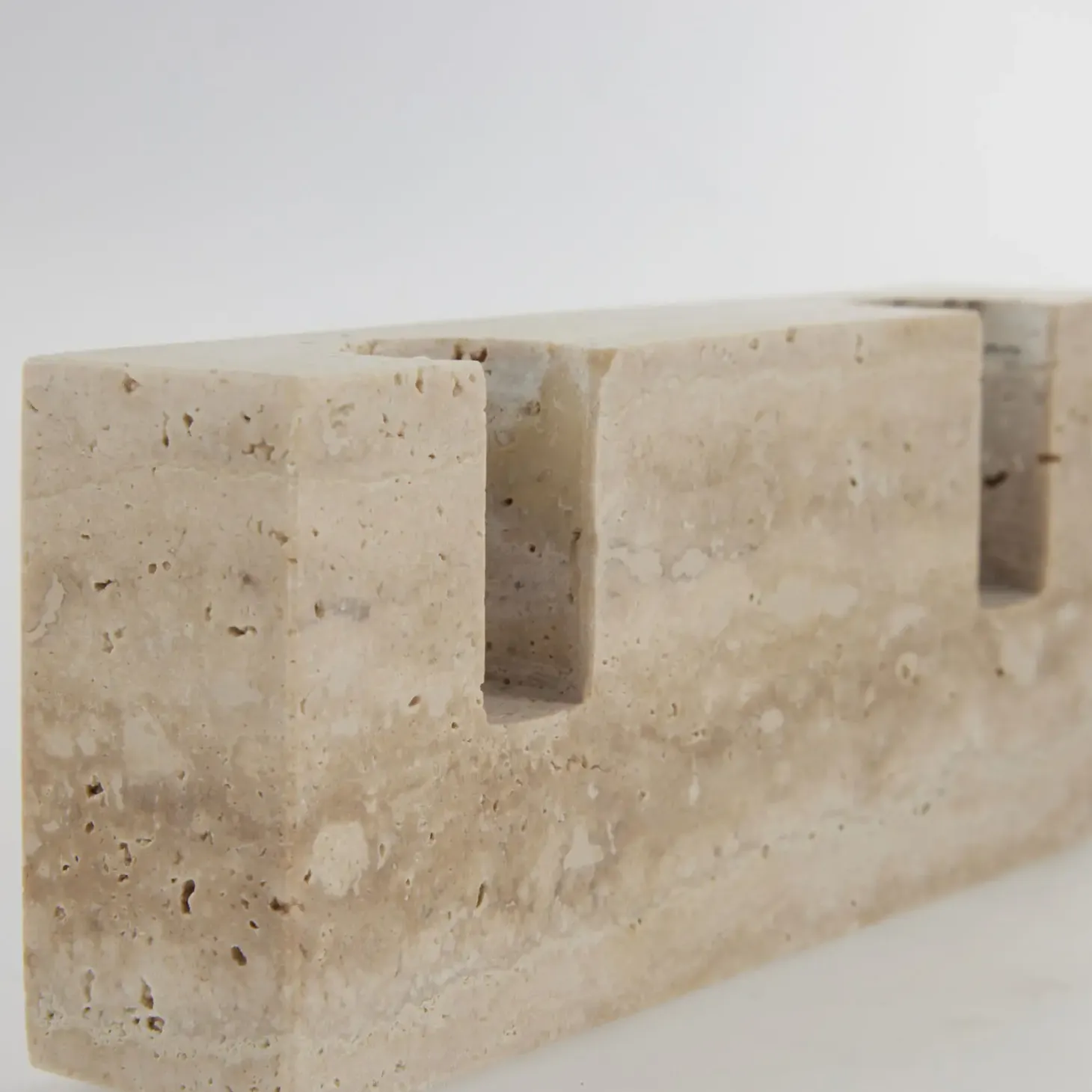 Lene Bjerre - Travina lysestage 6 cm. sand marmor