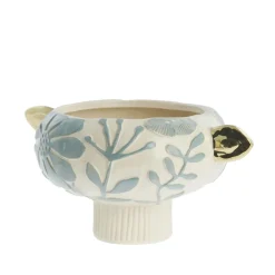 Lene Bjerre - Valentina skjuler i keramik 30x22 cm. mint/guld