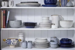 Lene Bjerre - Valentina vase i keramik 24x13 cm. blå/guld