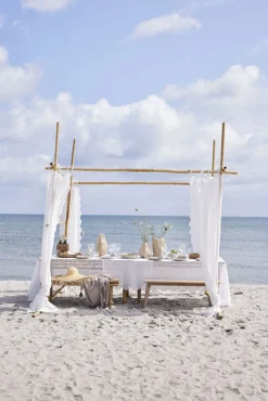 Lene Bjerre - Valona vase i stentøj30x27 cm. sand