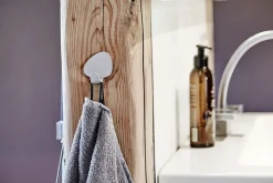 LindDNA - Knager Curve hook (2 stk.) Nupo metallic / Alu metallic (medium)