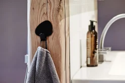 LindDNA - Knager Curve hook (2 stk.) Nupo black / Alu black (small)