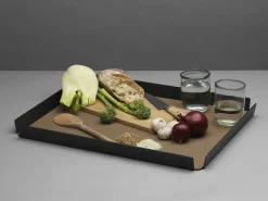 LindDNA bakke - Tray square small (nupo pastel green/alu anthracite)