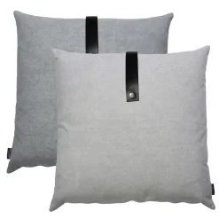 Louise Smærup - Pude, canvas - Light Grey (50x50 cm.)