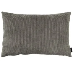 Louise Smærup - Pude, fløjl u. strop - Lysegrå - 40x60 cm