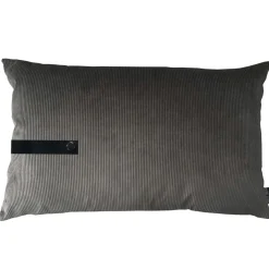 Louise Smærup - Pude i fløjl m. strop - Taupe - 50x80 cm