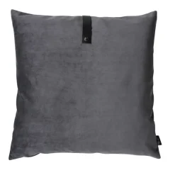 Louise Smærup pude - Mørkegrå pude i velour 65 x 65 cm